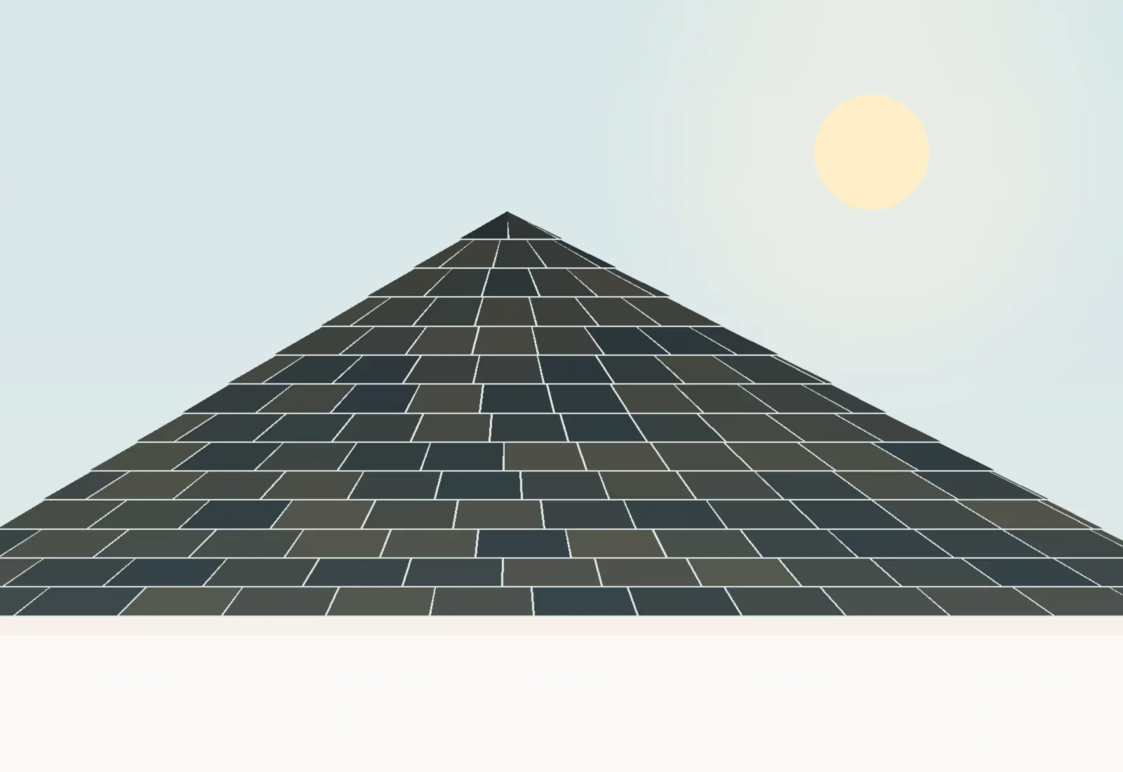Roofer kneeling to check a shingle roof edge
