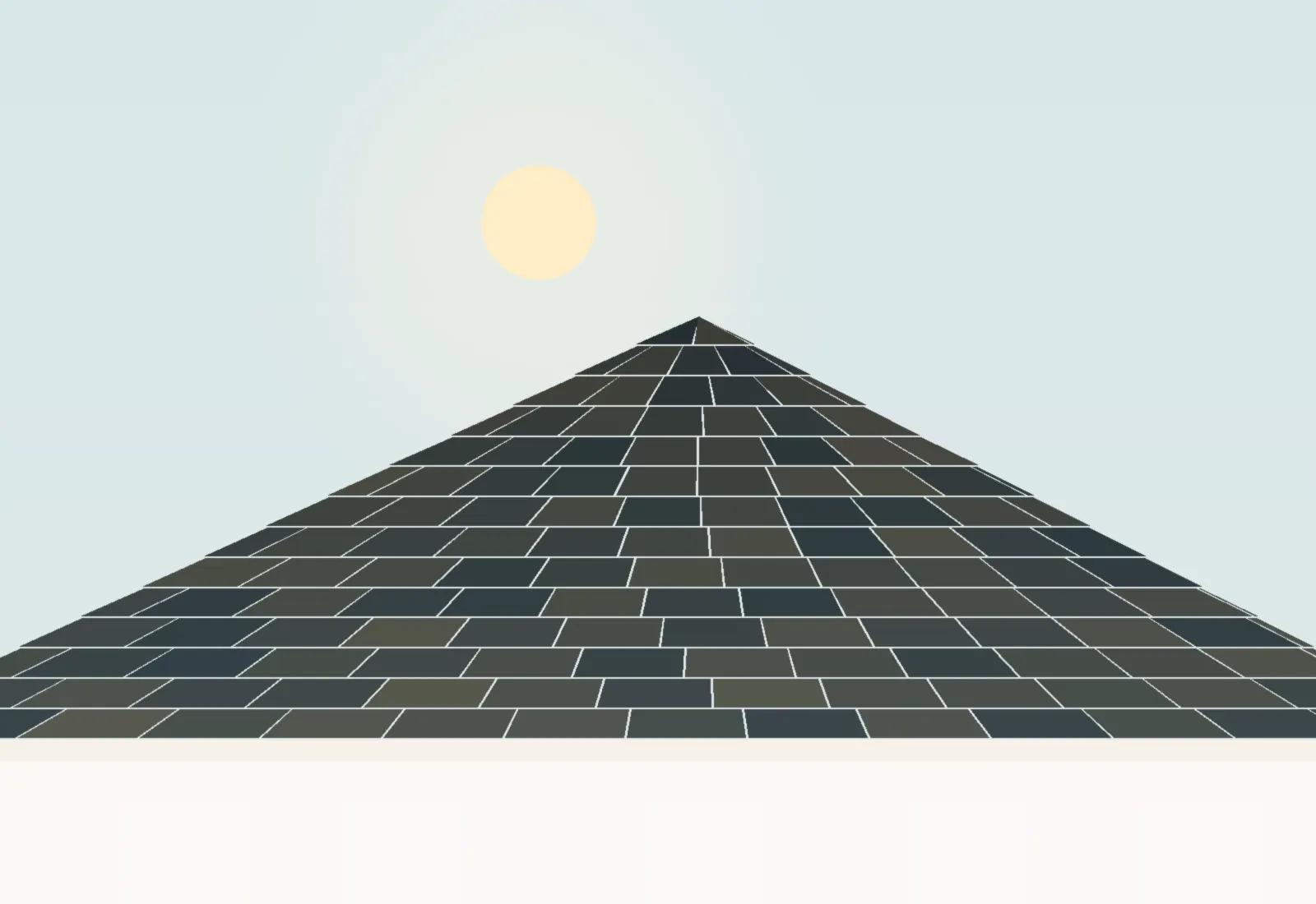 Close view of overlapping brown asphalt shingles