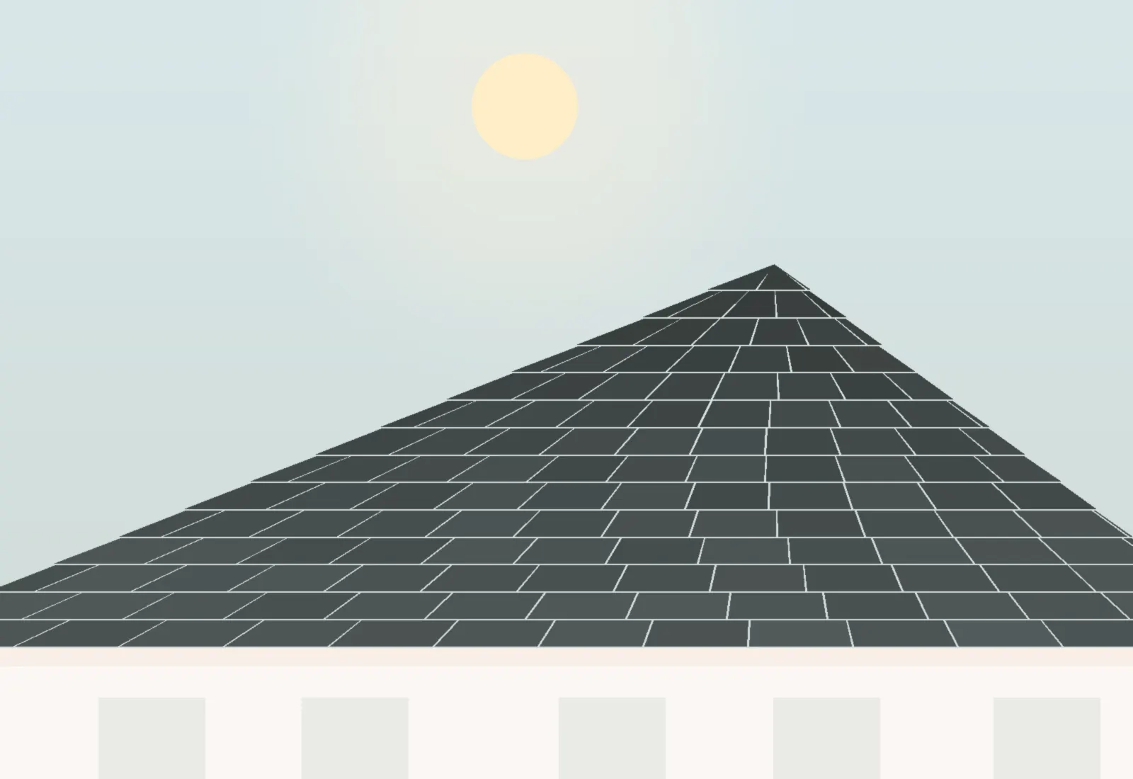 Two roofers standing on a residential roof