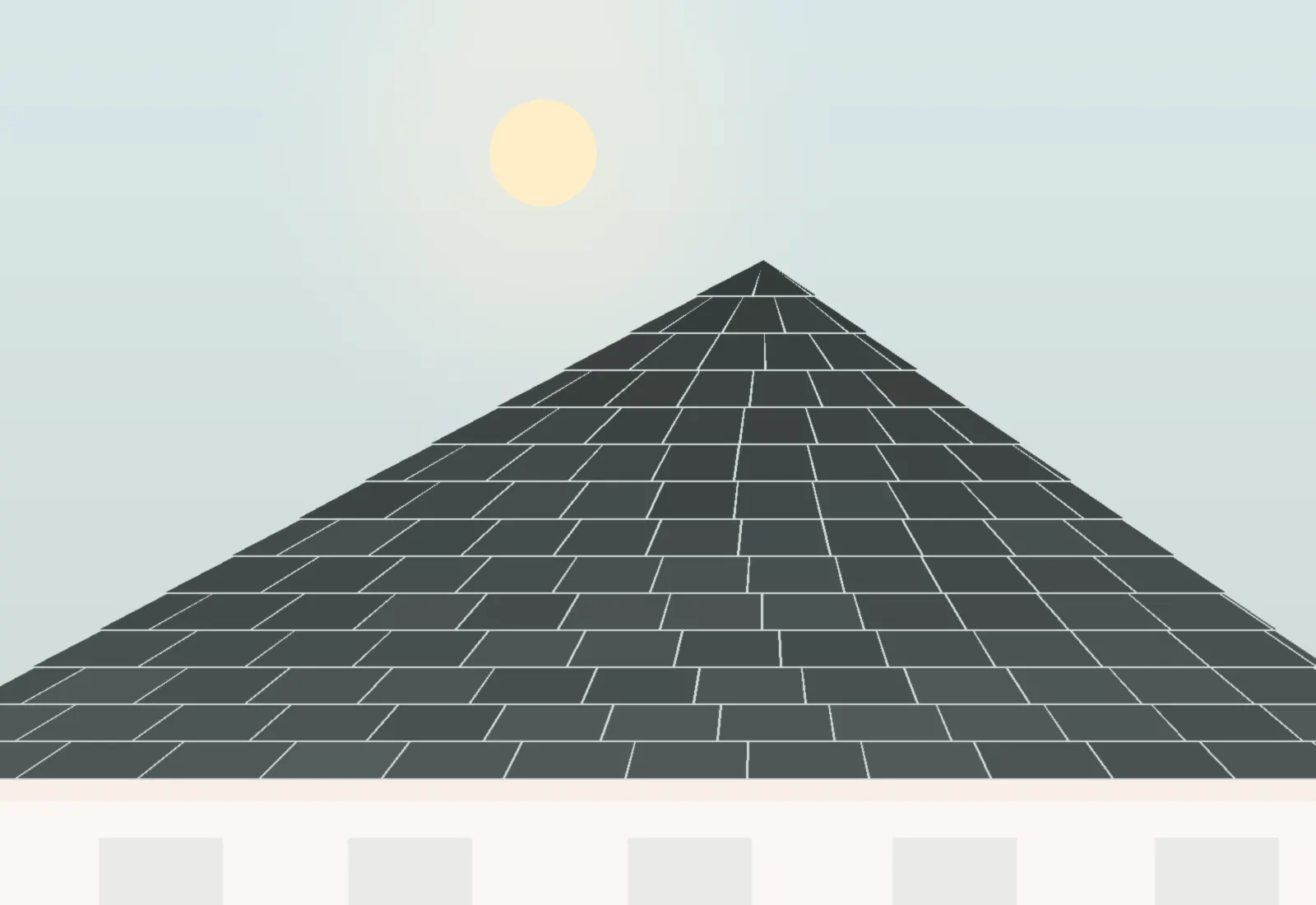 A gray and white house